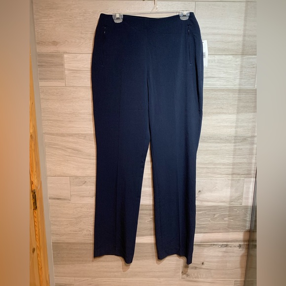 Tahari New with tags navy blue RAE Wide Leg Dress Pants size 8 - Picture 8 of 11